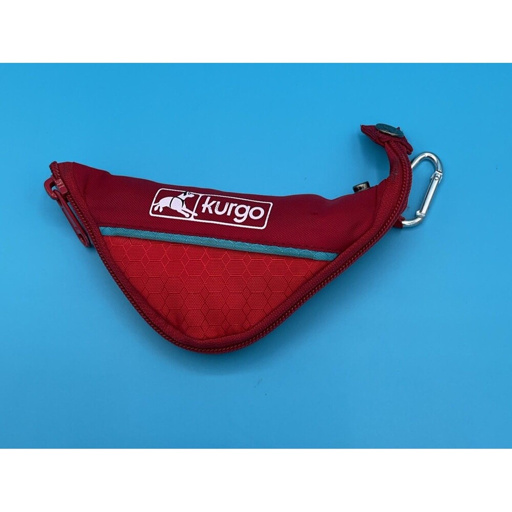 Kurgo Zippy Travel Bowl - Barn Red, Collapsible & Portable Dog Bowl (K01559)